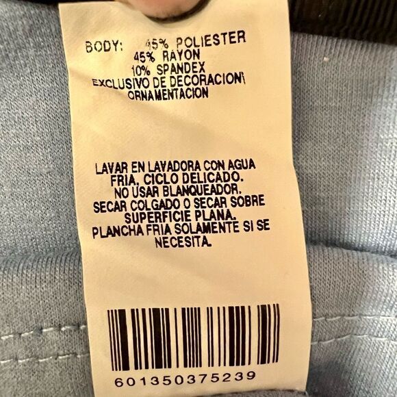 Vintage y2k Jonathan Martin top. Deep v neckline empire in blue and black szL - Picture 9 of 11